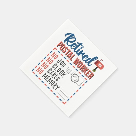 Rente von Postarbeitern Serviette (Ecke)