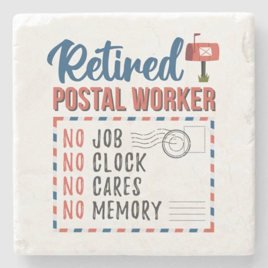 Rente von Postarbeitern Steinuntersetzer (Vorderseite)