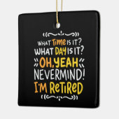 Rente - Wie spät ist es? Oh, ich bin eine müde Ker Keramikornament (Links)