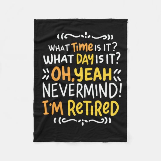 Rente - Wie spät ist es? Oh, ich bin Fleece B (Vorderseite)