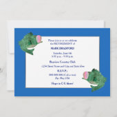 Renten-Feier für seine Fischerei auf dem Schiff Einladung (Rückseite)