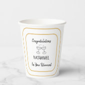 Renten Party Glückwünsche Personalisiert Pappbecher (Vorderseite)