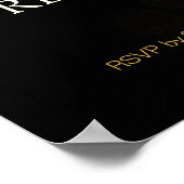 Renten Party Gold Confetti Save the Date Poster (Ecke)