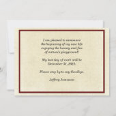 Rentenankündigung, drei rote Kanus Ankündigung (Rückseite)