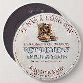 Rentenankündigung mit alten Spulen Button (Vorne & Hinten)