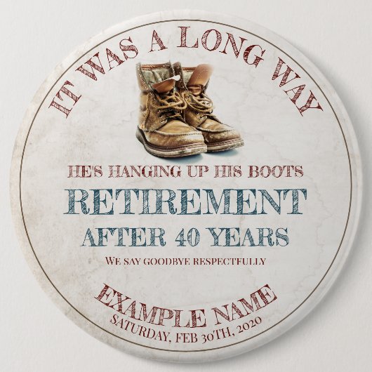 Rentenankündigung mit alten Spulen Button (Vorderseite)