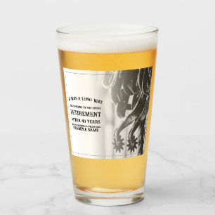 Rentenankündigung mit alten Spulen Glas