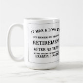 Rentenankündigung mit alten Spulen Kaffeetasse (Links)