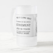 Rentenankündigung mit alten Spulen Mattglas Bierglas (Vorderseite Links)