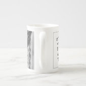 Rentenankündigung mit alten Spulen Porzellantasse (Rückseite)