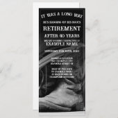 Rentenankündigung mit Cowboyhut und Stiefeln (Vorne/Hinten)