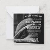 Rentenankündigung mit Cowboyhut und Stiefeln Mitteilungskarte (Vorderseite)