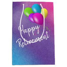 Rentenballons auf Regenbogen Mittlere Geschenktüte