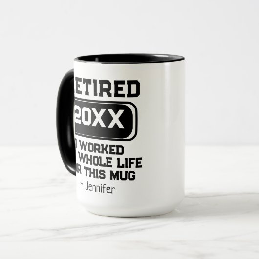 Rentenersatz Ich habe mein ganzes Leben dafür gear Tasse (Vorderseite Links)