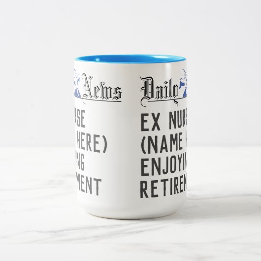 Rentengeschenk für eine Krankenschwester Zweifarbige Tasse (Mittel)