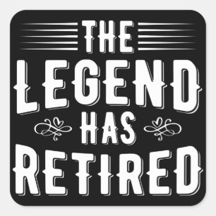 Rentengeschenke, die Legende hat erschöpft Quadratischer Aufkleber