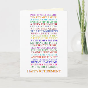 Rentenkarte Anagrams Card, neue Version Karte