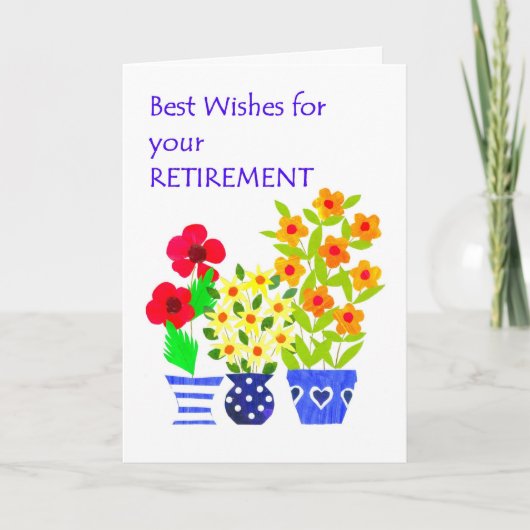 Rentenkarte Beste Wünsche Karte - Blume Power (Vorderseite)