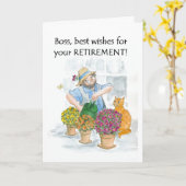 Rentenkarte für einen Boss - Gärtner Karte (Gelbe Blume)