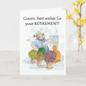 Rentenkarte für einen Cousin - Gärtner Karte (Gelbe Blume)