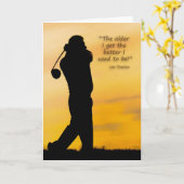 Rentenkarte für einen Golfer Karte (Gelbe Blume)