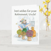 Rentenkarte für einen Onkel - Gärtner Karte (Gelbe Blume)