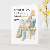 Rentenkarte für einen Schwiegervater Karte (Gelbe Blume)