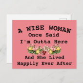 Rentenkarte für Frauen Postkarte (Vorne/Hinten)