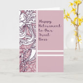 Rentenkarte für Ihren großen Boss Karte (Gelbe Blume)