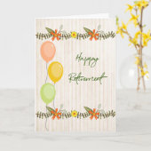 Rentenkarte mit Balloons und Blume Karte (Gelbe Blume)