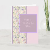 Rentenkarte mit Blumenmuster Karte (Vorderseite)