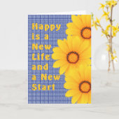 Rentenkarte mit fröhlichen gelben Blumen Karte (Gelbe Blume)