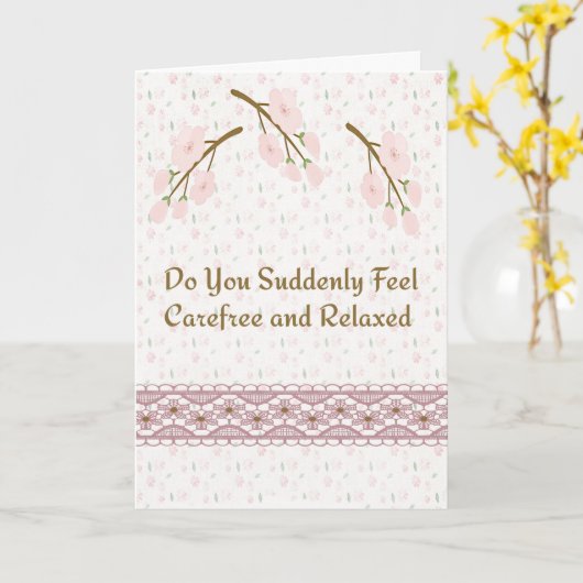 Rentenkarte mit rosa Blume Karte (Gelbe Blume)