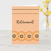 Rentenkarte, orange mit Blume Karte (Gelbe Blume)