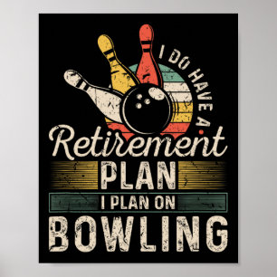 Rentenplan Bowling Poster
