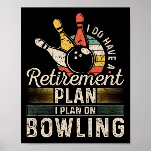 Rentenplan Bowling Poster (Vorne)