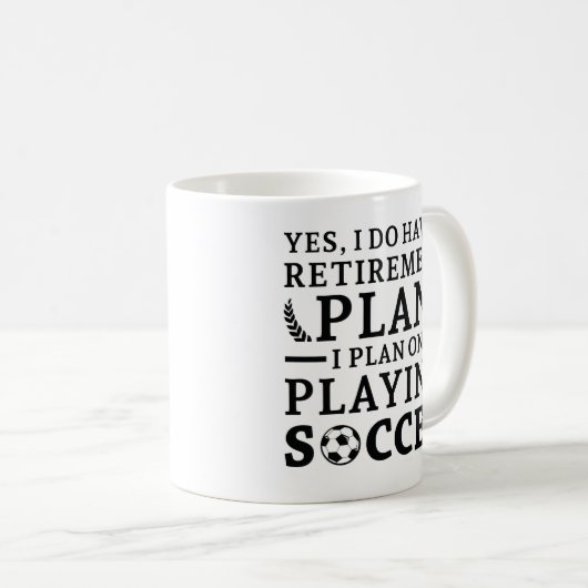 Rentenplan Fußball Kaffeetasse (VorderseiteRechts)