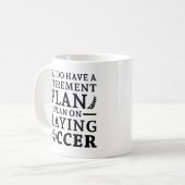 Rentenplan Fußball Kaffeetasse (Vorderseite Links)