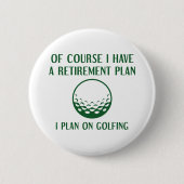 Rentenplan Golfing Button (Vorderseite)