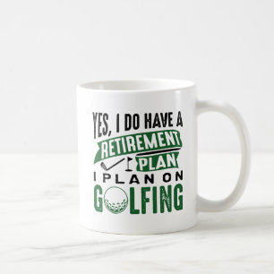 Rentenplan Golfing Kaffeetasse
