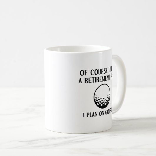 Rentenplan Golfing Kaffeetasse (VorderseiteRechts)