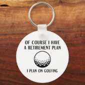 Rentenplan Golfing Schlüsselanhänger (Vorderseite)