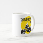 Rentenplan mit Zeichnend Motorrädern Kaffeetasse (VorderseiteRechts)