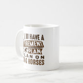 Rentenplan Pferde Kaffeetasse (Vorderseite Links)