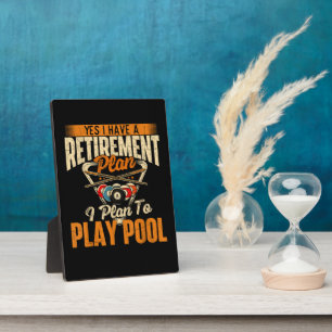 Rentenplan Spiel Pool - Billardspieler Sport Fotoplatte