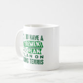 Rentenplan Tennis Kaffeetasse (Vorderseite Links)