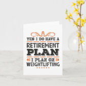 Rentenplan Weightlift-Geschenk Funny Karte (Gelbe Blume)