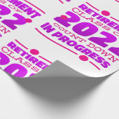 Rentenrückzahlungsquote im Jahr 2022 in lustigem R Geschenkpapier (Ecke)