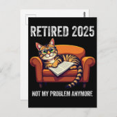 Rentensystem 2025 Ruhestand 2025 nicht mein Proble Postkarte (Vorne/Hinten)