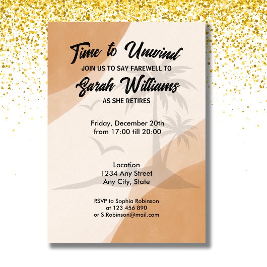 Rentenunternehmen Farewell Party Einladung